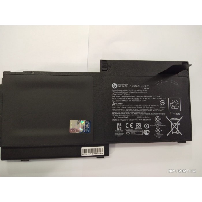 Original Baterai HP SB03XL EliteBook 820 G1 HSTNN-LB4T SB03046XL