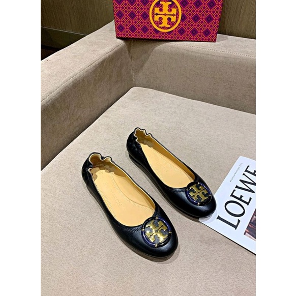 Tory Burch dancing shoes flat shoes women shoes leather shoes fashion