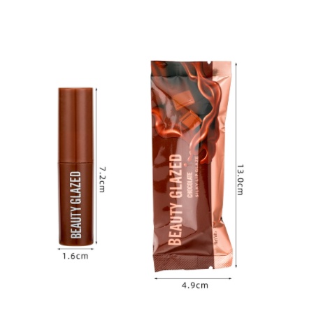 RIGINAL BEAUTY GLAZED CHOCOLATE LIPSTICK MATTE LIP WATERPROOF MOISTURIZING LONGLASTING