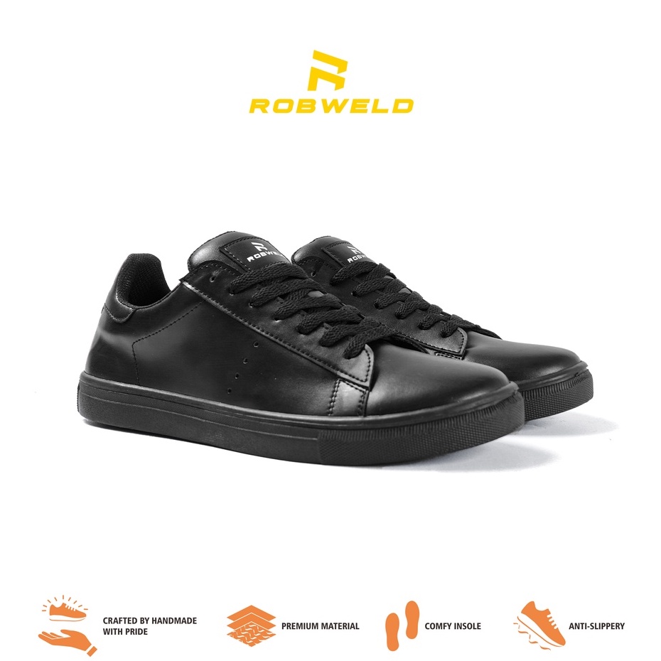 Robweld - Sepatu Sneakers Casual Pria Kasual Laki-laki Sapatu Cowok Dewasa Keren Santai Wanita Terbaru Trend Kekinian Snekers Lokal