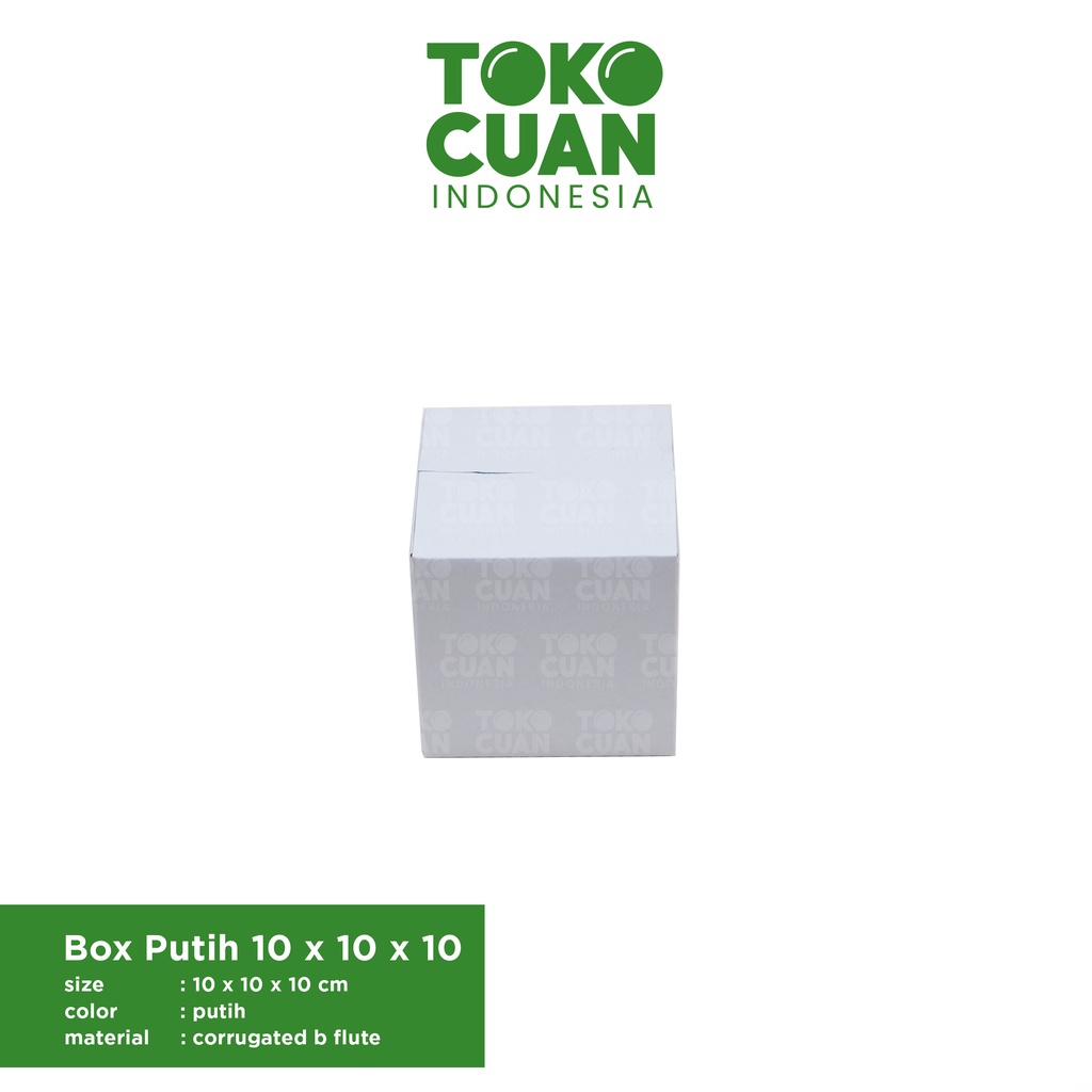 

Box Kardus Karton Packing Polos Putih Tebal Murah (10x10x10 cm)