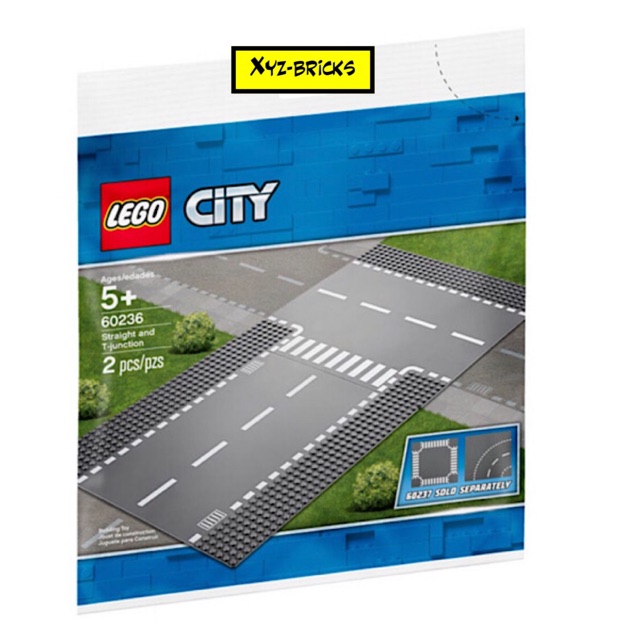 LEGO 60236 - City Straight and T-Junction Baseplate