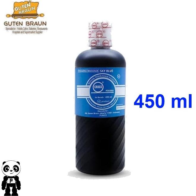 

Cross Pewarna Makanan Sky Blue 450ml Pewarna Makanan Biru Langit ---NEW---