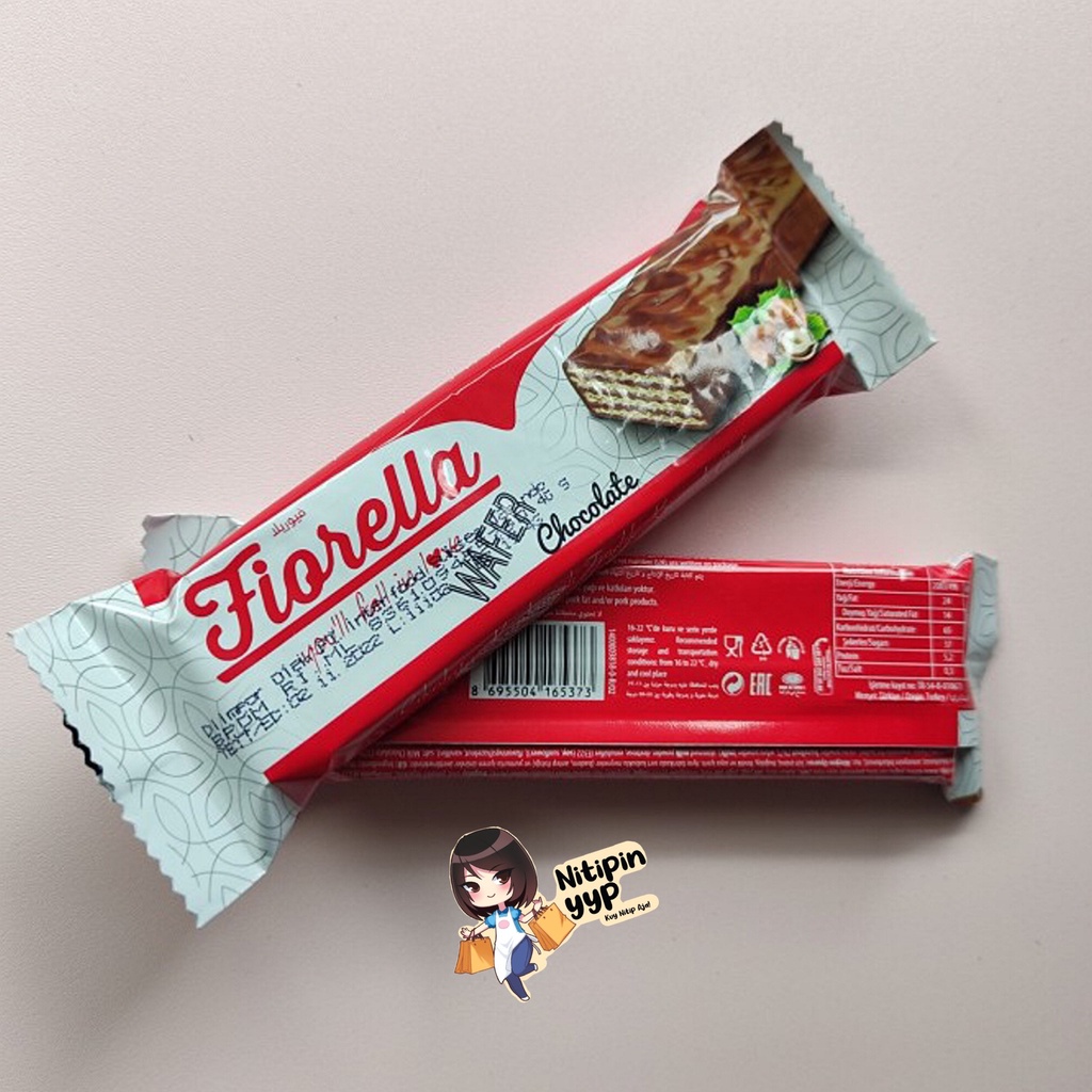 Coklat FIORELLA Wafer Import Turkey - Fiorella Coated Chocolate &amp; Dark Chocolate Wafer - Wafer Biscuit Lapis Coklat Turki (40gr)