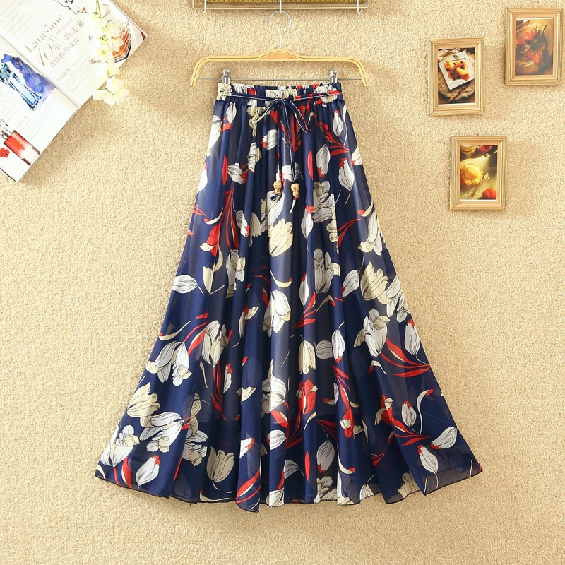 [UNI 027B] ROK PANJANG | ROK KOREA | FASHION SKIRT KOREA | ROK MOTIF BUNGA | ROK PREMIUM