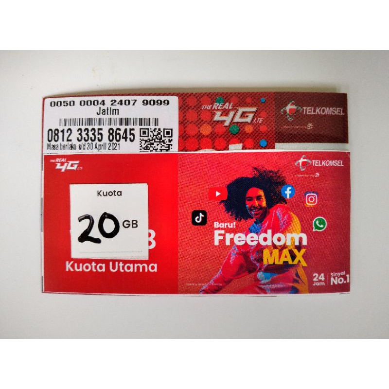 Paket Data Internet Murah Kartu Perdana Telkomsel Freedom Max Shopee Indonesia