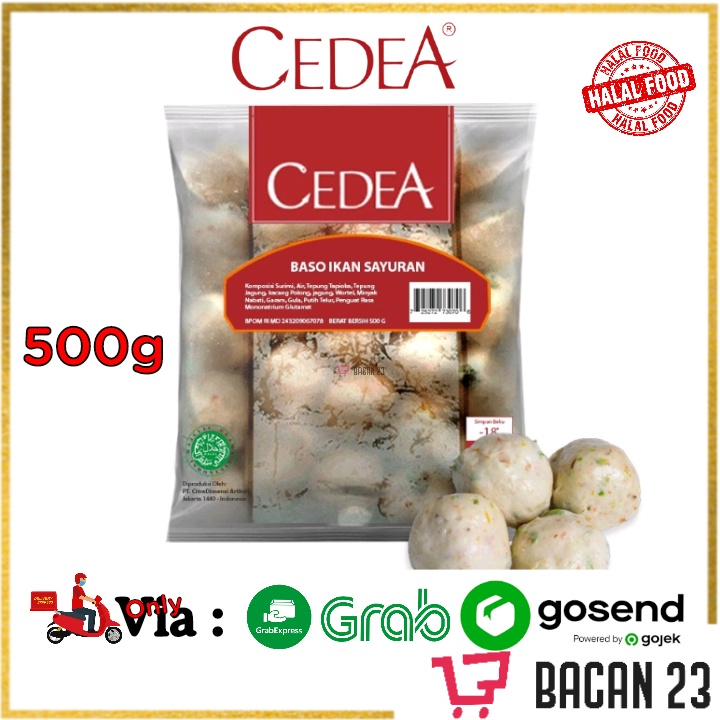 Cedea Baso Ikan Sayuran (500gr) / Bakso Ikan Sayur Frozen Food / Bacan23 - Bacan 23