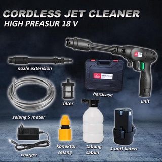 BISA [COD] PROMO MURAHH!!!JET CLEANER CORDLESS - MESIN CUCI MOBIL / MOTOR BATERAI - YUKIDO JET CLEANER CORDLESS 36V DUA BATERAI - AB18FW - STEAM TERSEDIA JUGA UKURAN BATERAI 18V 21V 24V