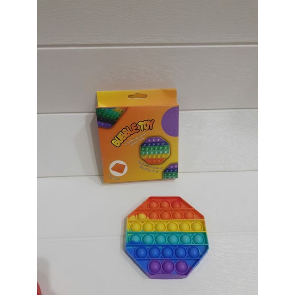 Pop It Fidget Toy Murah Rainbow Mainan Anak Penghilang Stress Anak