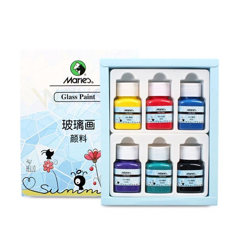 

MARIES GLASS PAINT SET 6 / CAT KACA