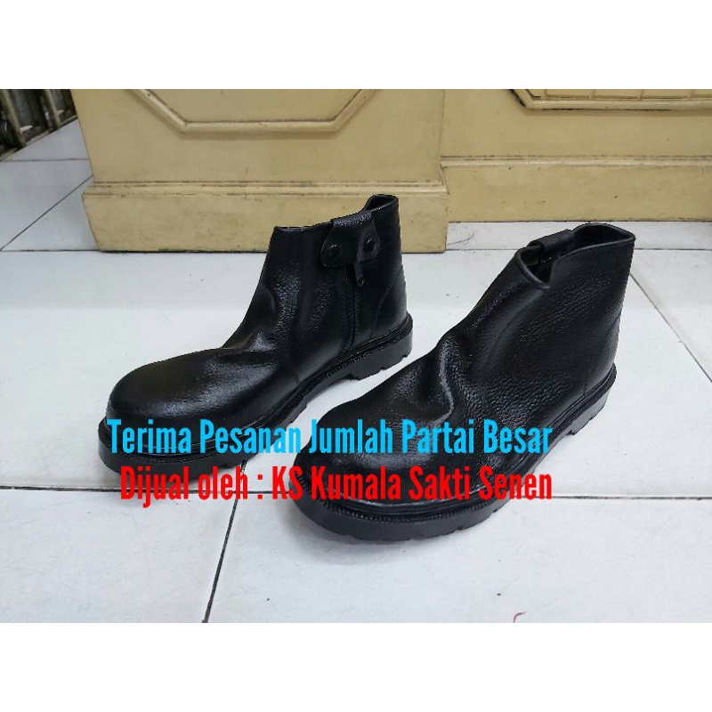 Sepatu PDH Safety Sleting Kulit Jeruk |Rompi Proyek Safety Vest|Helm Proyek|Sepatu PDH PDL Satpam Security|Kacamata Safety