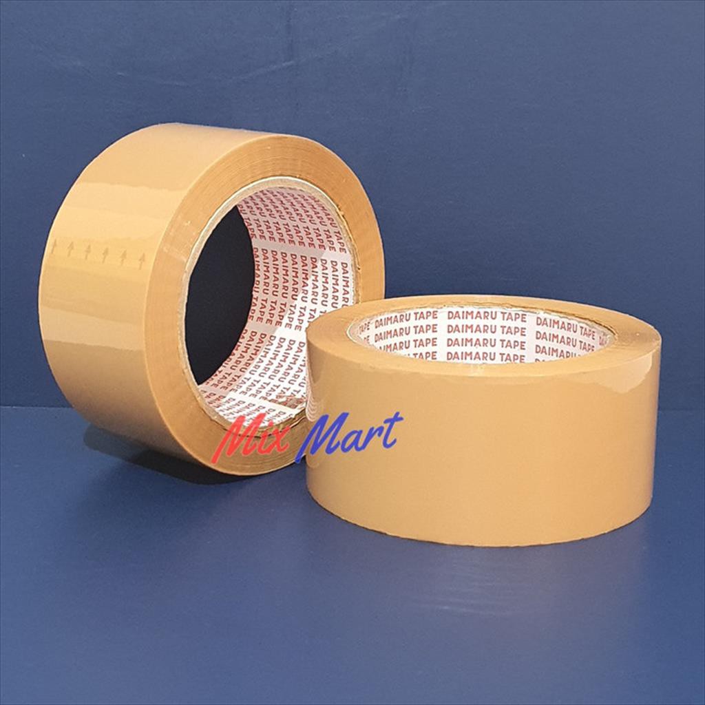 

Lakban Daimaru OPP 2 inch / 48 mm Isolasi Tape Plastic Coklat Bening
