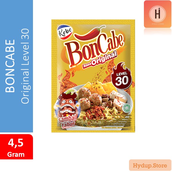 

Boncabe | Bon Cabe Tabur Rasa Original Pedas level 30 Kemasan 4,5 Gram