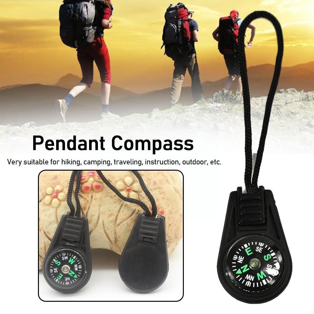 1pc Kompas Dengan Tali Lanyard Untuk Travel / Camping / Survival