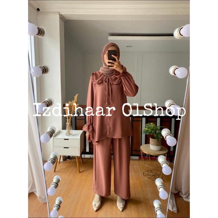 DELILA ONESET | RUBY CRINKLE BLOUSE | BLOUSE CRINKLE PREMIUM ATASAN WANITA | Ootd fashion | Viral tiktok 2022 | IZDIHAAR OLSHOP