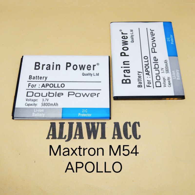 Batere Bt Batre Battery Maxtron M54 APOLLO Double Power Battery