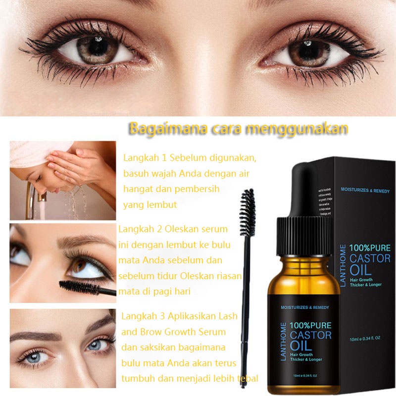 Mascara maskara alis Maskara 45 gram Ekstrak Minyak Jarak Bulu Mata yang Tumbuh Cepat Tahan Air dan Tahan Keringat Keriting alami