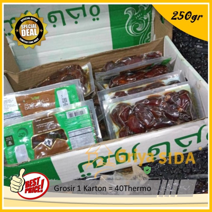 

Kurma Terbaru - Kurma Date Crown Khalas 250Grm Kualitas Original Vacuum Thermo