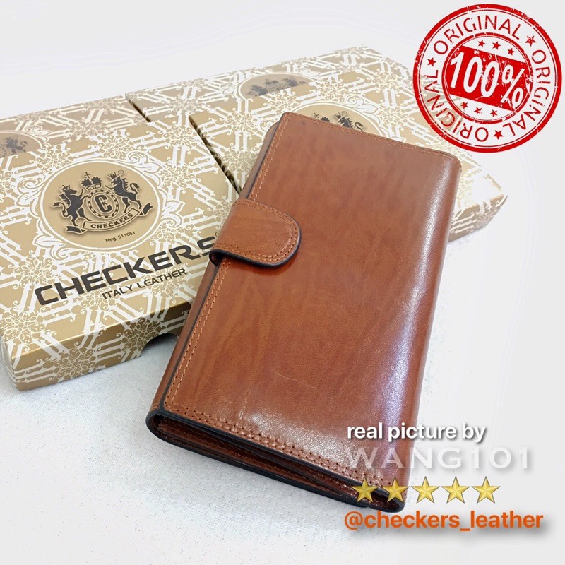 WANG101 Dompet Kulit CHECKERS 64N Original Jaminan Asli atau Uang Kembali