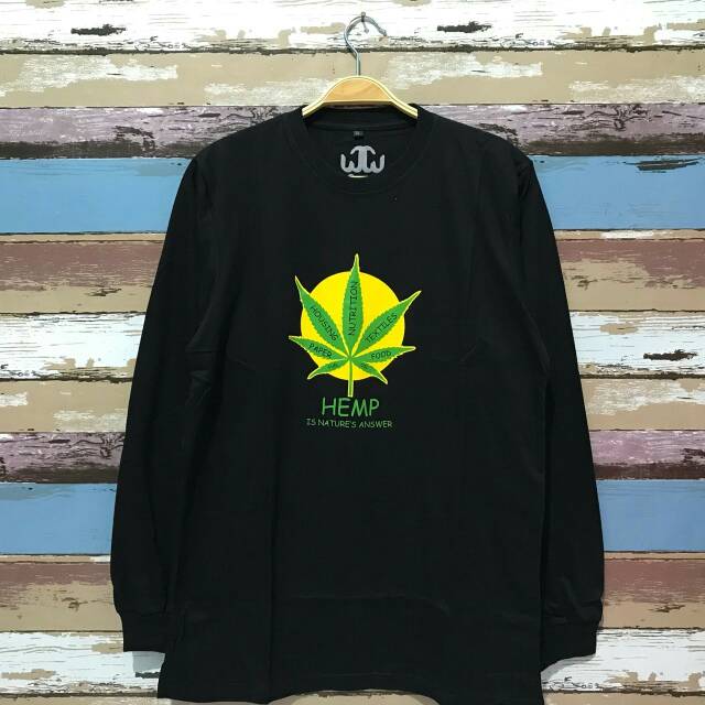 KAOS TSHIRT LONGSLEEVE - WILD WEED HEMP HIGH PREMIUM