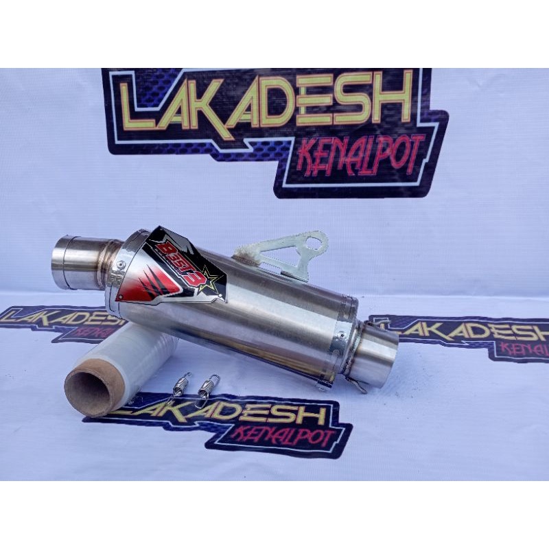 SILENCER (ONLY) KNALPOT BEST 3 (INLET 38/50) ALL MATIC BEBEK SPORT