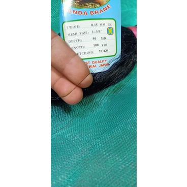 15 jaring burung hitam 1¾ inch tinggi 2 meter jaring saja