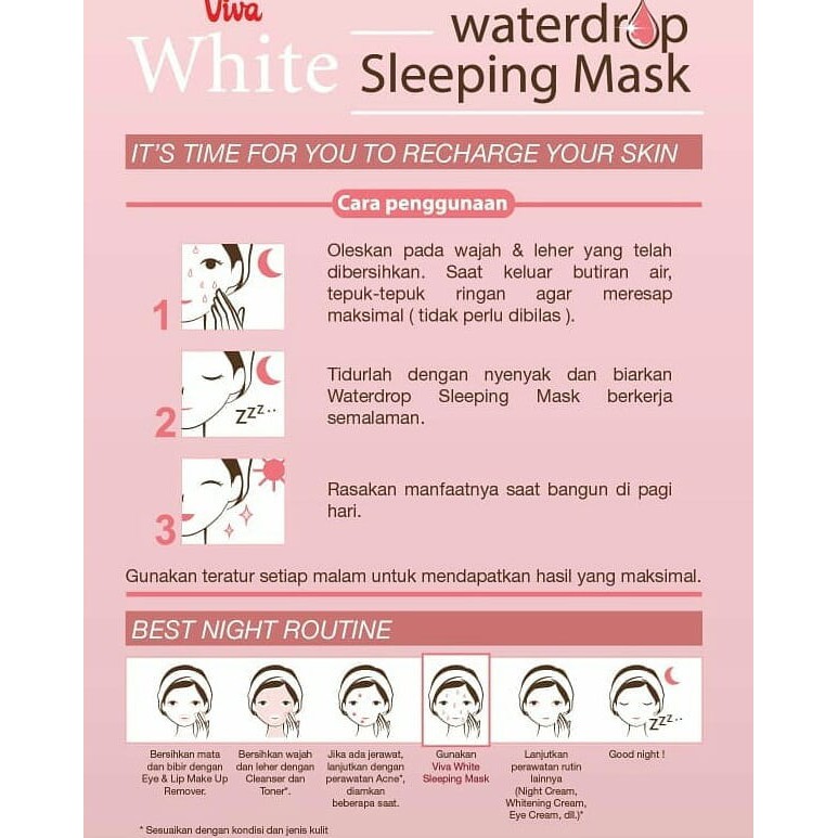 Viva White Waterdrop Sleeping Mask