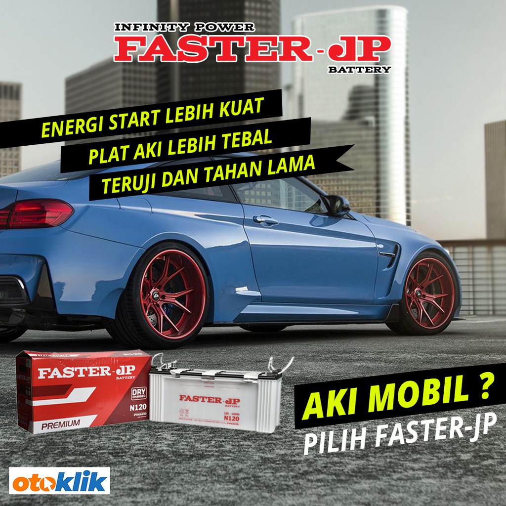 Faster JP N120 Aki Basah Mobil