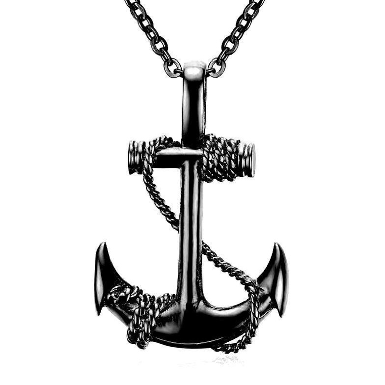 European and American style men's stainless steel anchor pendant Pirates of the Caribbean anchor necklace