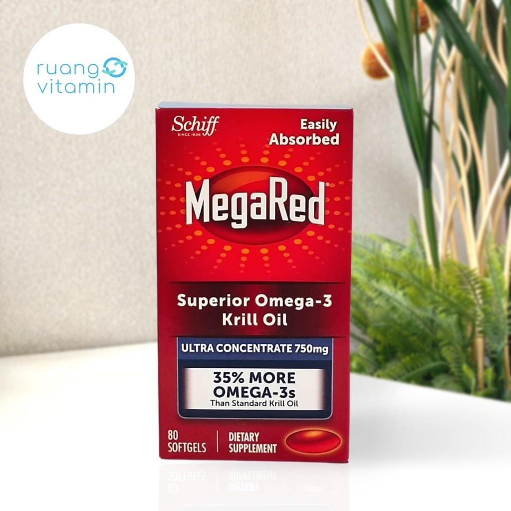 SCHIFF MegaRed Superior Omega-3 Krill Oil 750mg (80 Softgels)