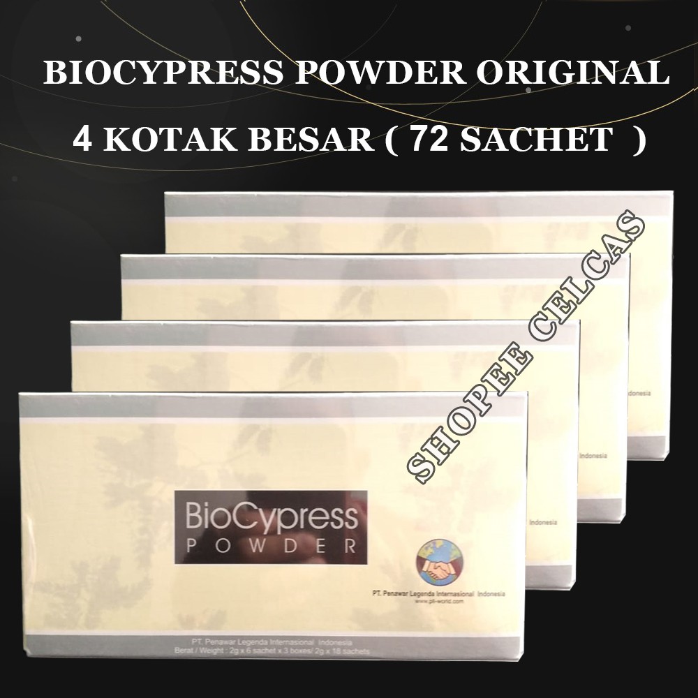 4 Kotak Besar Biocypress Powder Serbuk Original