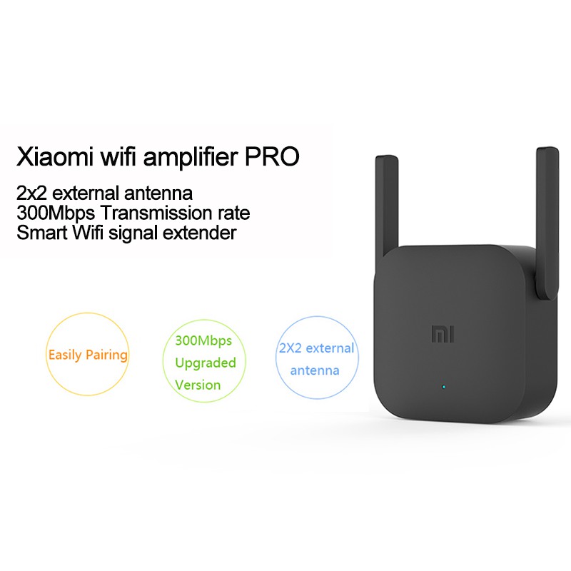 WiFi Amplify 2 Range Extender Repeater 300Mbps - R03 - Black