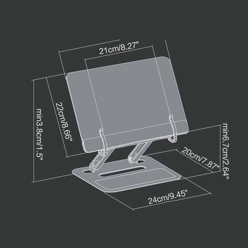 Zzz Stand Holder / Dudukan Tablet Model Lipat Anti slip Adjustable Dengan Pad Silikon