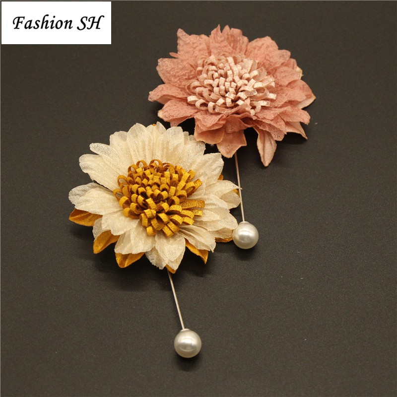 Big flower Tuspin mutiara/pearl/brooch/bros/aksesoris