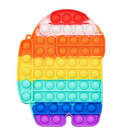 Diskon Jumbo / Big Size Among Us Pop It Push Pop Fidget Bubble Tik Tok Toy - Xl Am Rainbow Non Cod