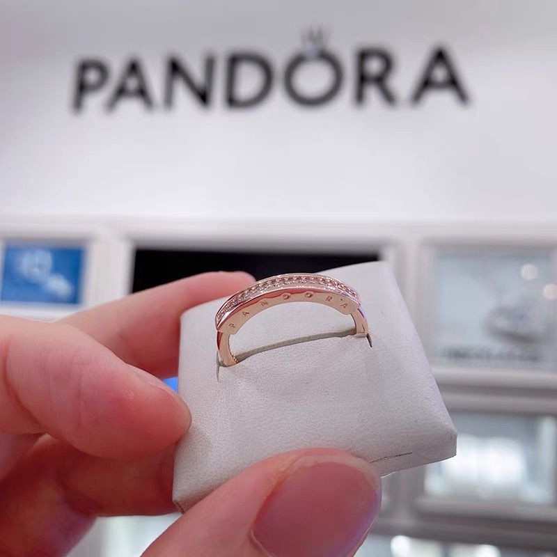 Pandora Cincin Sterling Silver 925 Dengan Cubic Zirconia Untuk Wanita