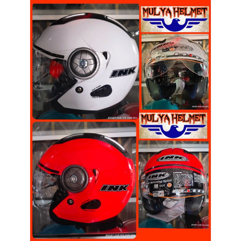 HELM INK STELLO SOLID WHITE SNI/DOT