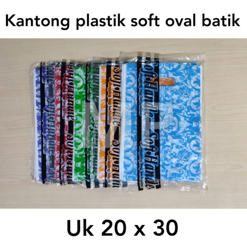 Kantong Plastik Soft Handle Oval Batik Uk 20 x 30 Isi 100pcs