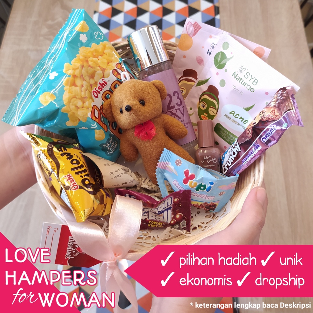 KADO HADIAH ULANG TAHUN VALENTINE ANNIVERSARY HAMPERS MURAH UNIK CANTIK UNTUK PACAR WANITA PRIA KERANJANG GIFT BOX SET PARCEL BONEKA SNACK BUNGA WEDDING PERNIKAHAN HAMPER PARSEL TEMAN PEREMPUAN LAKI LAKI COUPLE CEWEK COWOK