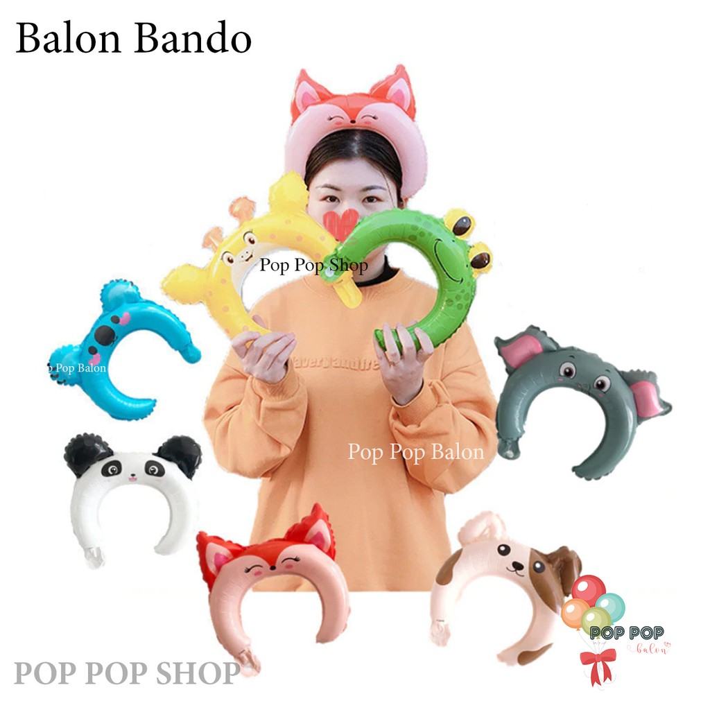 Balon Bando Foil / Handband Foil / Bando KArakter / Balon Foil