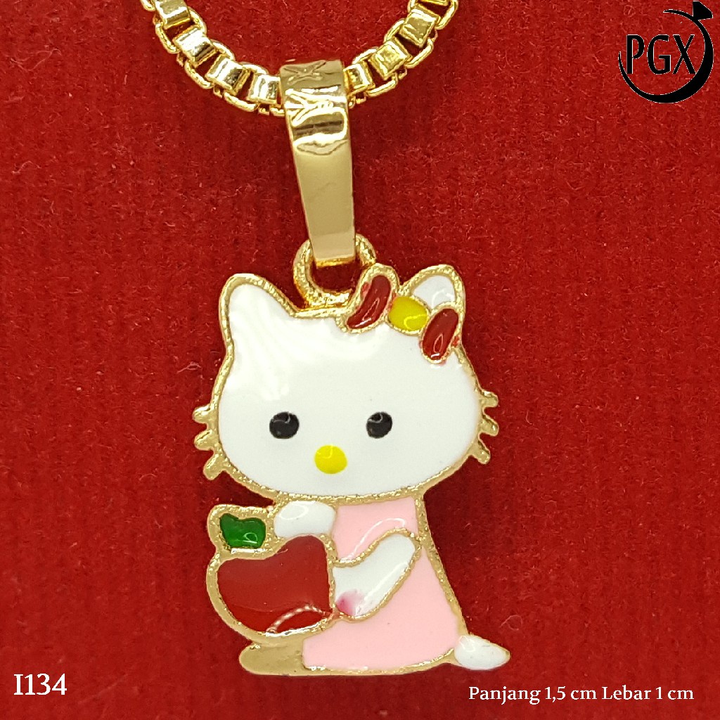 PGX Liontin Kalung Xuping Wanita Perhiasan Lapis Emas Aksesoris Fashion - I134