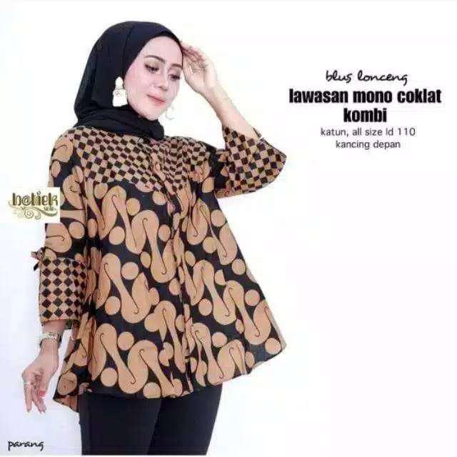 Blous Termurah... Trendy Gamis Batik Manggar, Padi,sekar,cantik,kubis,kipas,daun,kupu,nadine,gendis