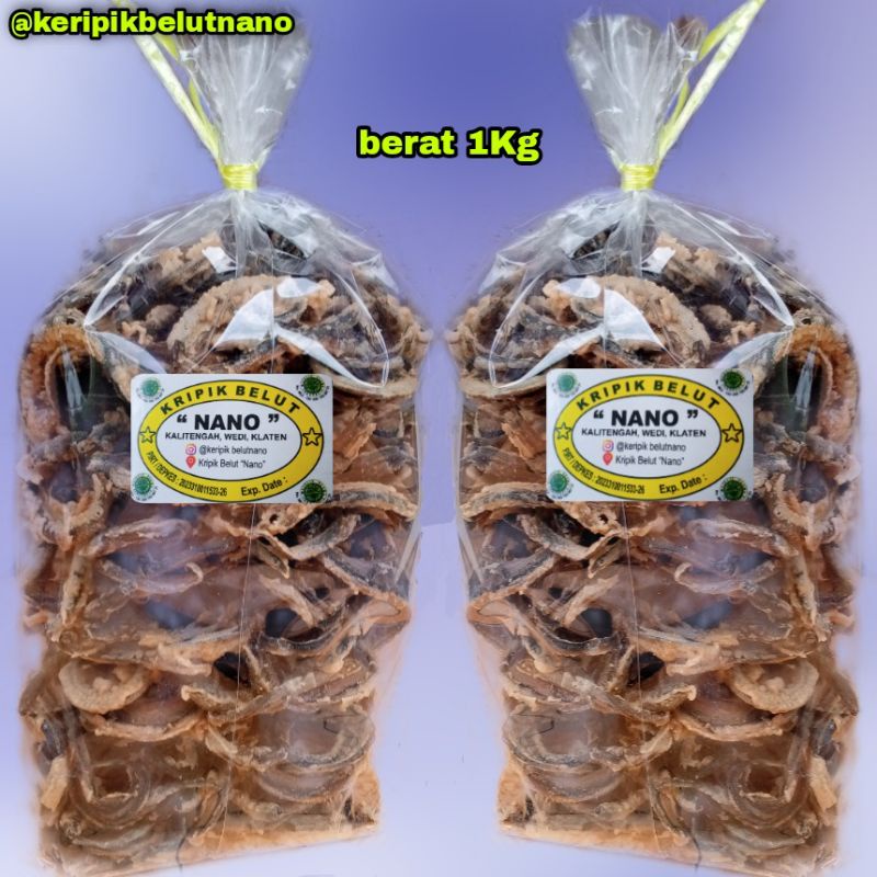 

keripik belut nano tepung tipis enak tenan berat 1kg