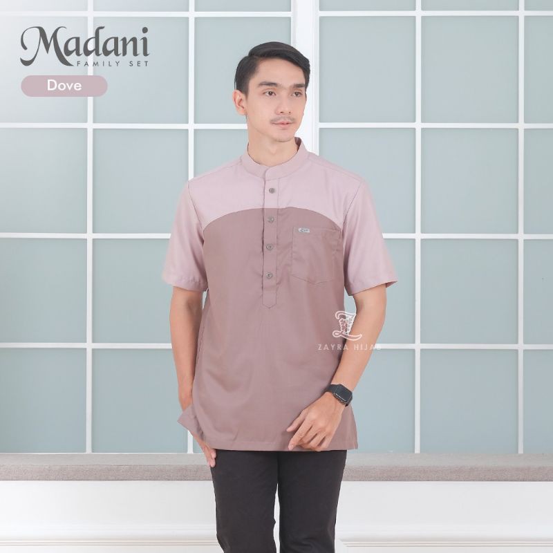 MADANI FAMILY SET KOKO DOVE PENDEK M by ZAYRAHIJAB
