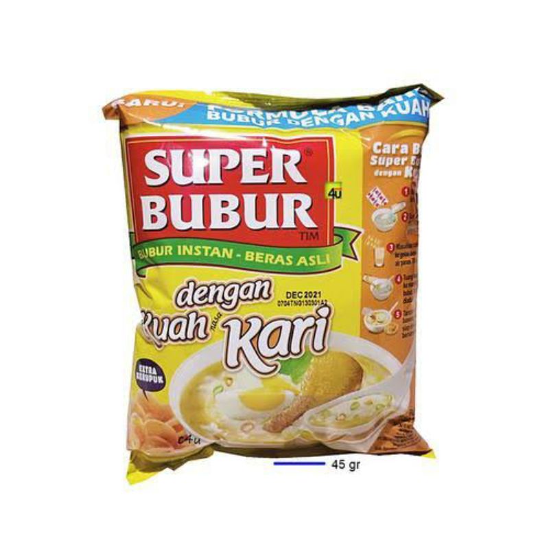 

Super Bubur Kuah Kari Instan Super bubur 46 Gram