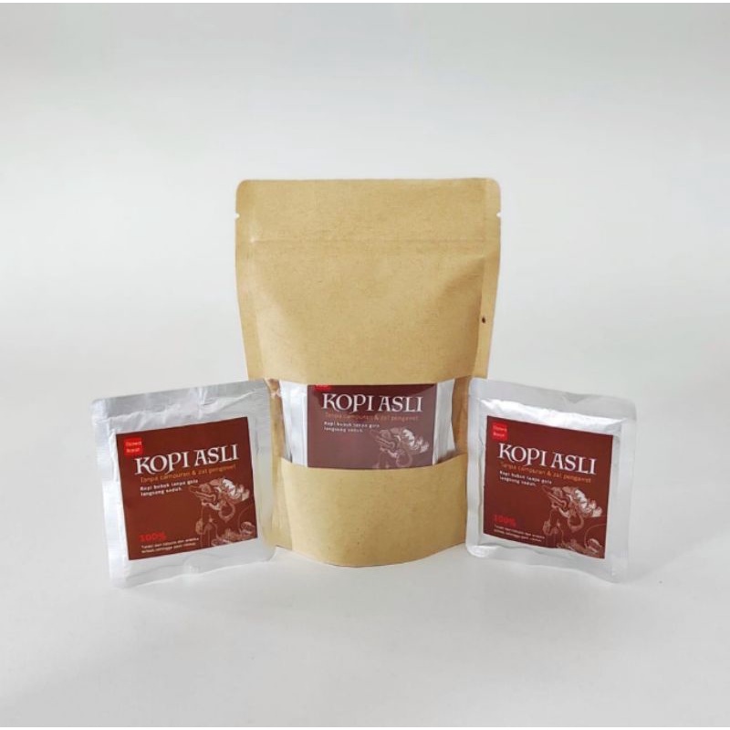 

Kopi Asli (sachet) tanpa gula 100% Robusta Arabica