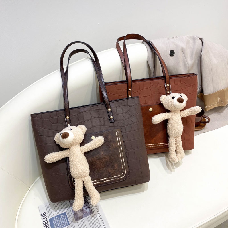 (2Pc Bisa 1Kg)GTBI998875760 New arrival  !!! Tas Tote Bag  Wanita Import Premium  +BONEKA