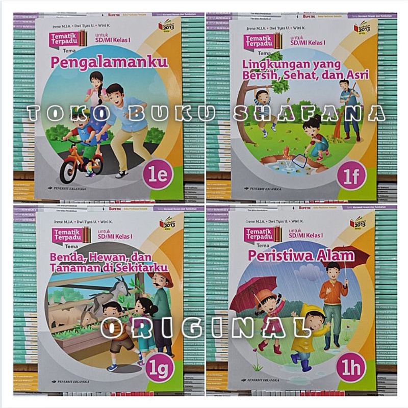 BUKU TEMATIK TERPADU 1E 1F 1G 1H ERLANGGA K13 REVISI KELAS 1 SD SEMESTER 2 ORI