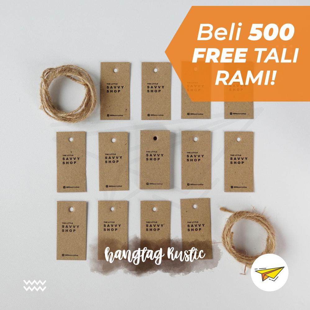 

((BISA COD)) HANGTAG RUSTIC / KRAFT PAPER / HANG TAG CUSTOM / HANGTAG / LABEL