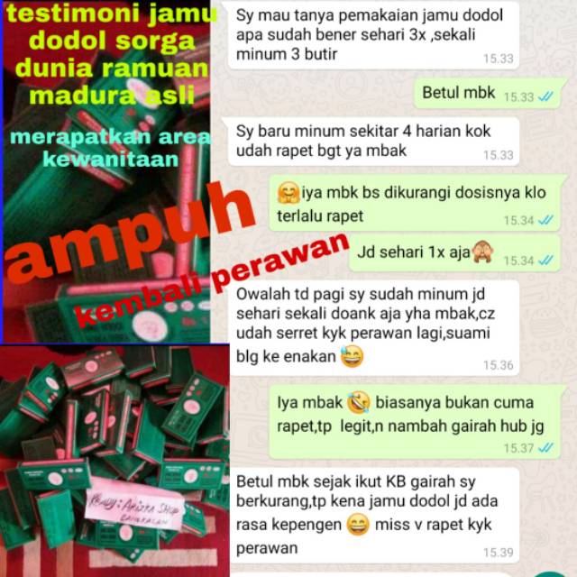 

Testimoni jamu dodol sorga dunia ramuan madura asli